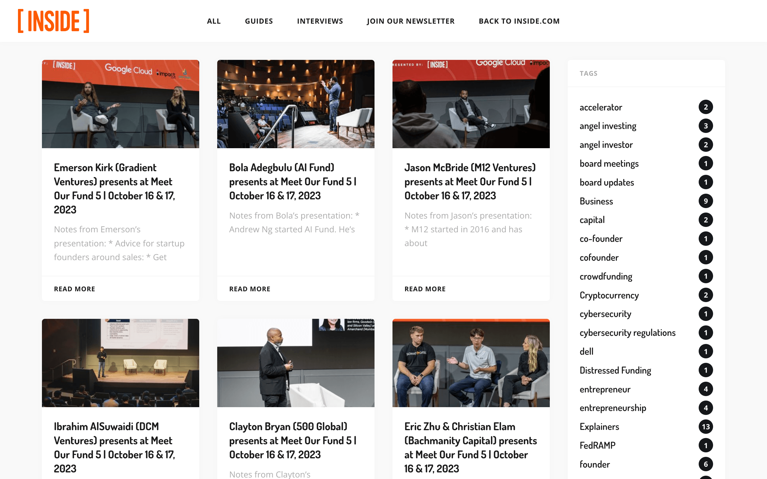 inside ghost blog example