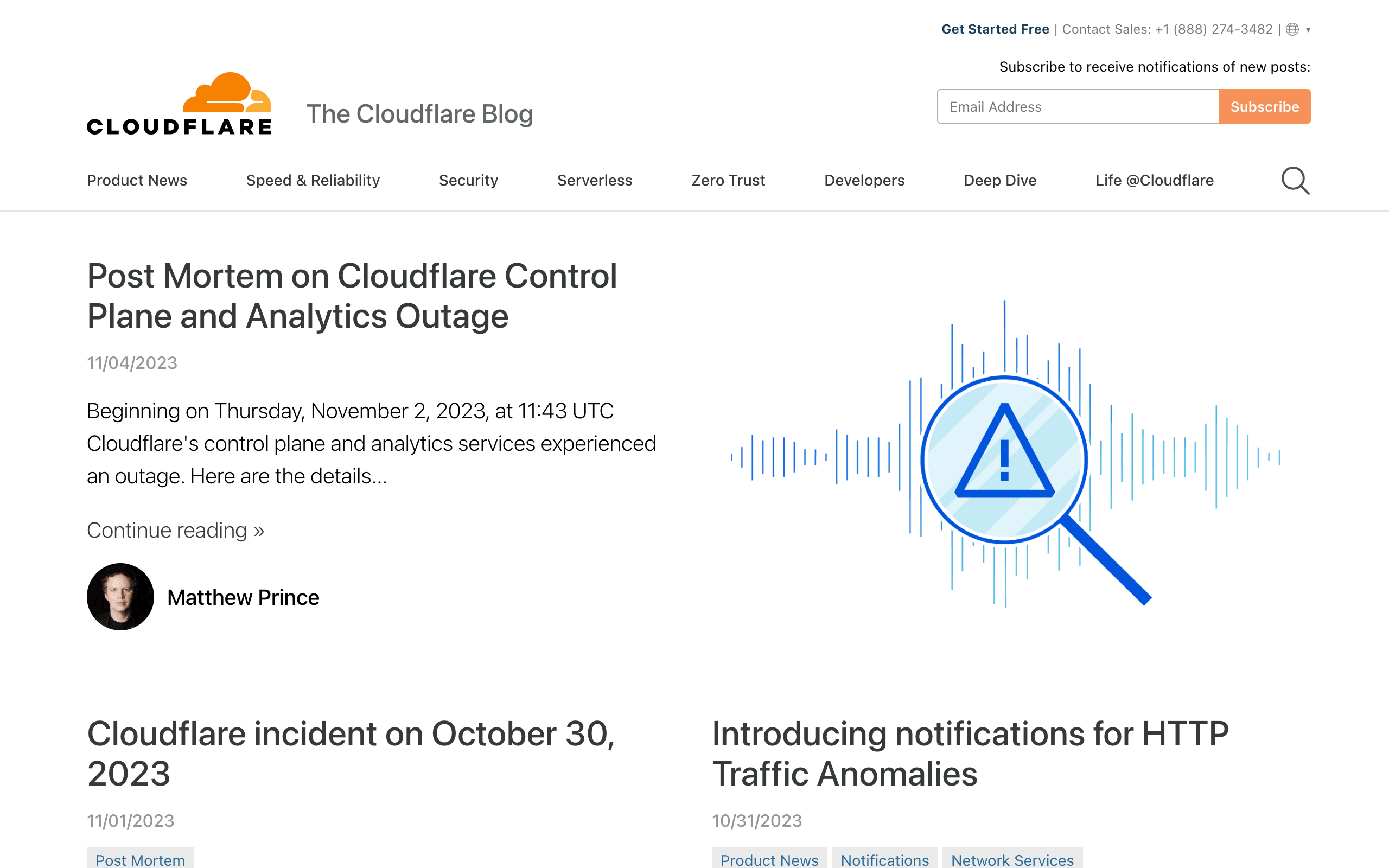 the cloudflare ghost blog example