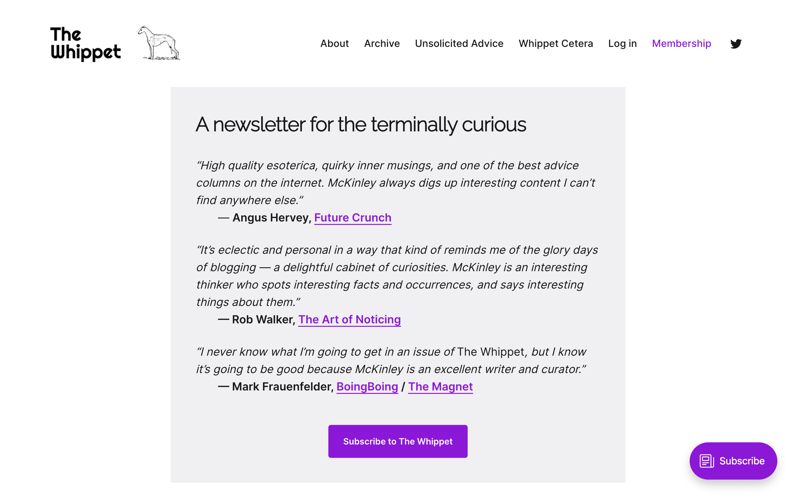 the whippet ghost blog example