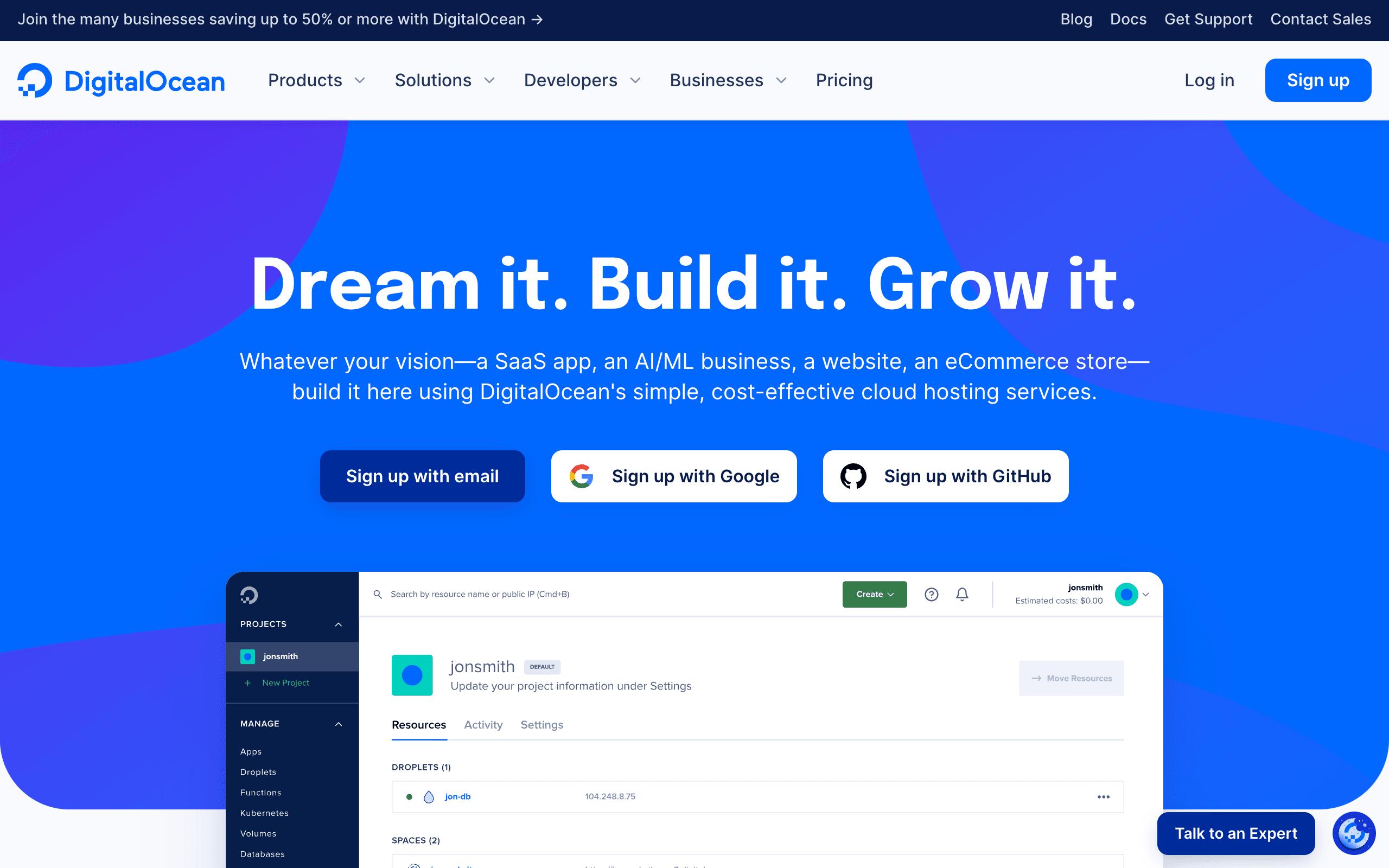 ghost website hosting provider