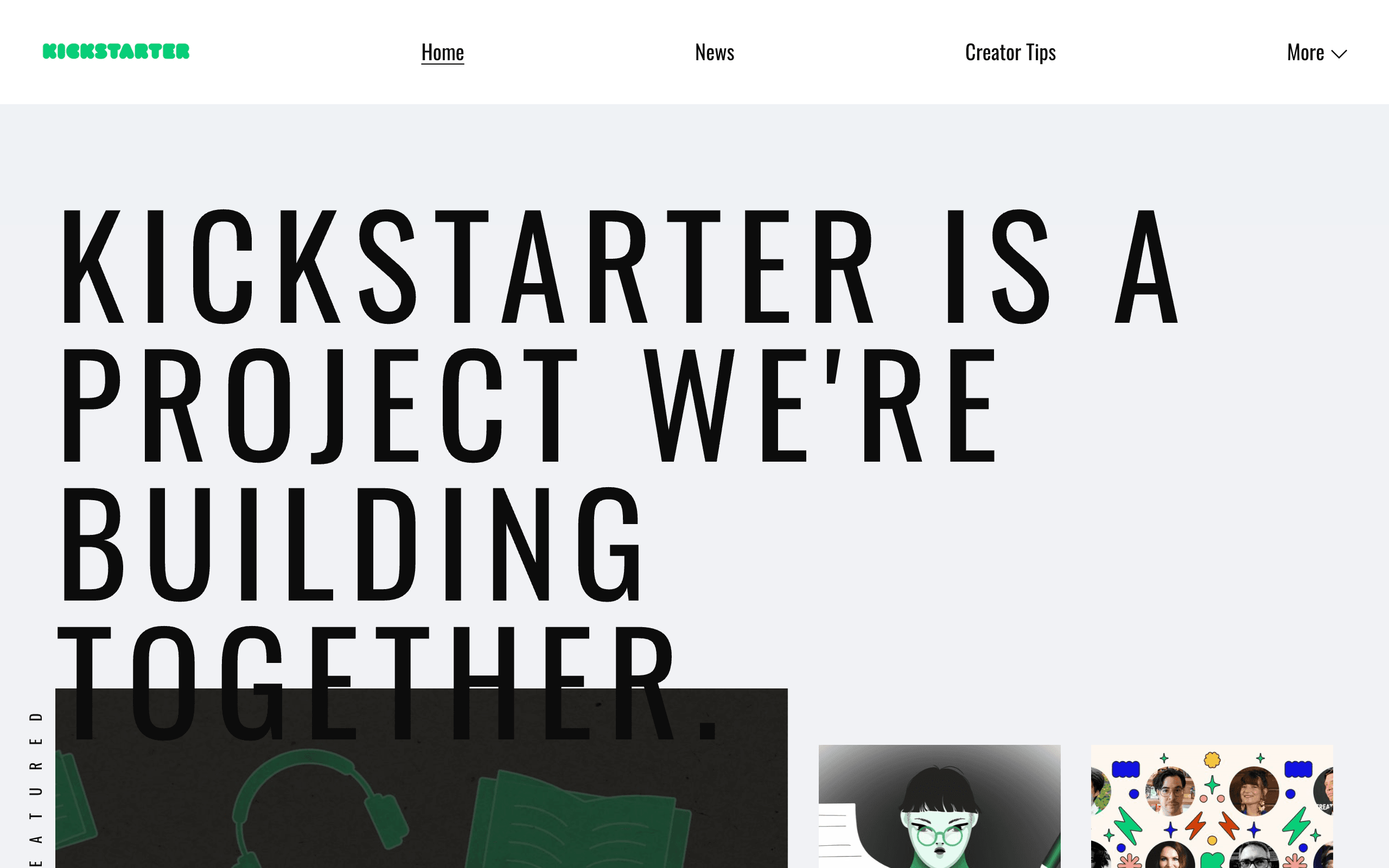 Kickstarter Ghost blog example