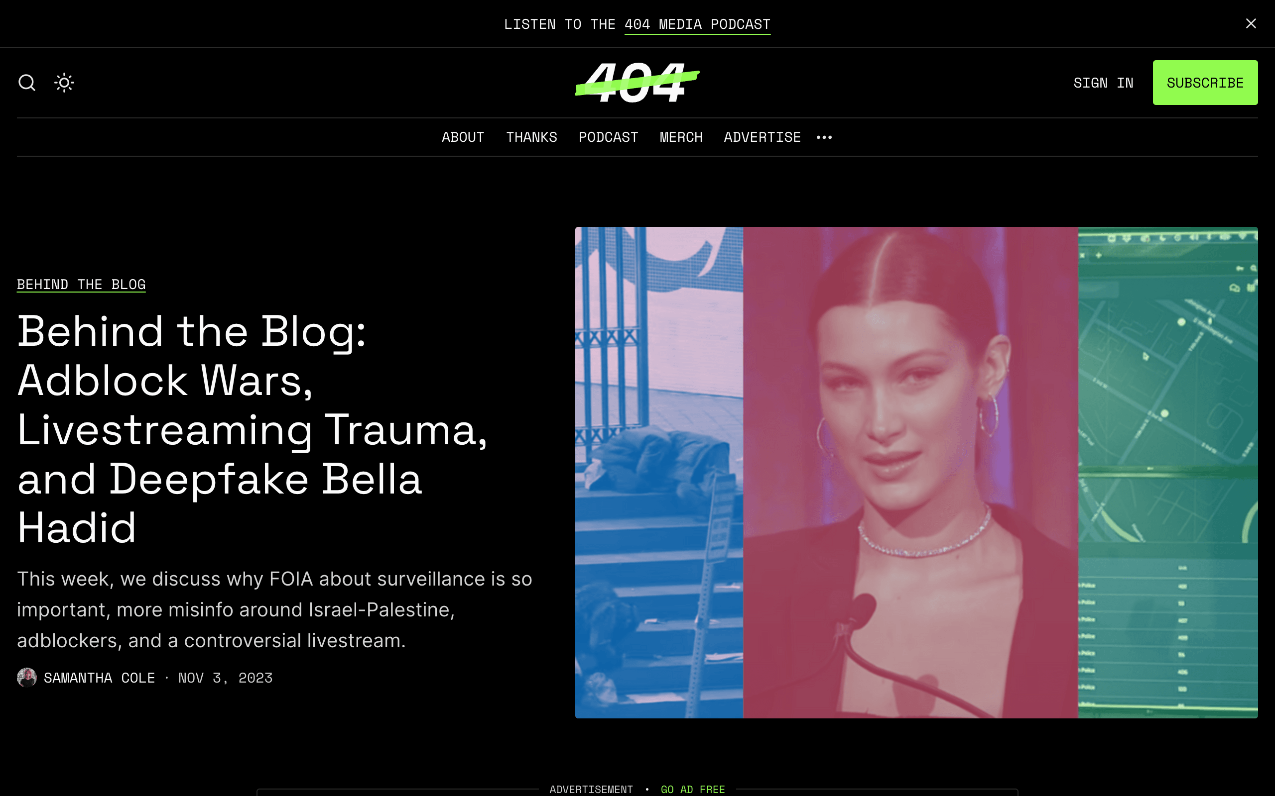 404 media ghost blog example