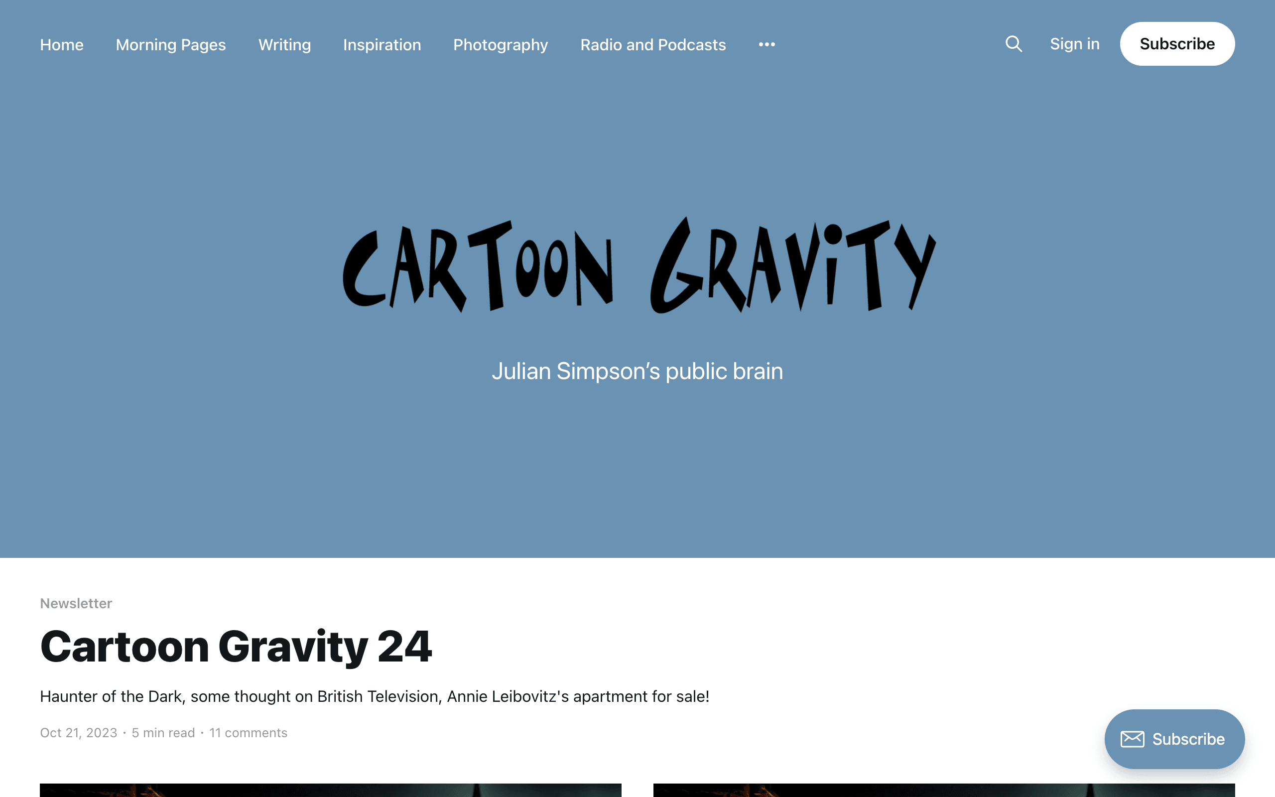 cartoon gravity ghost blog example