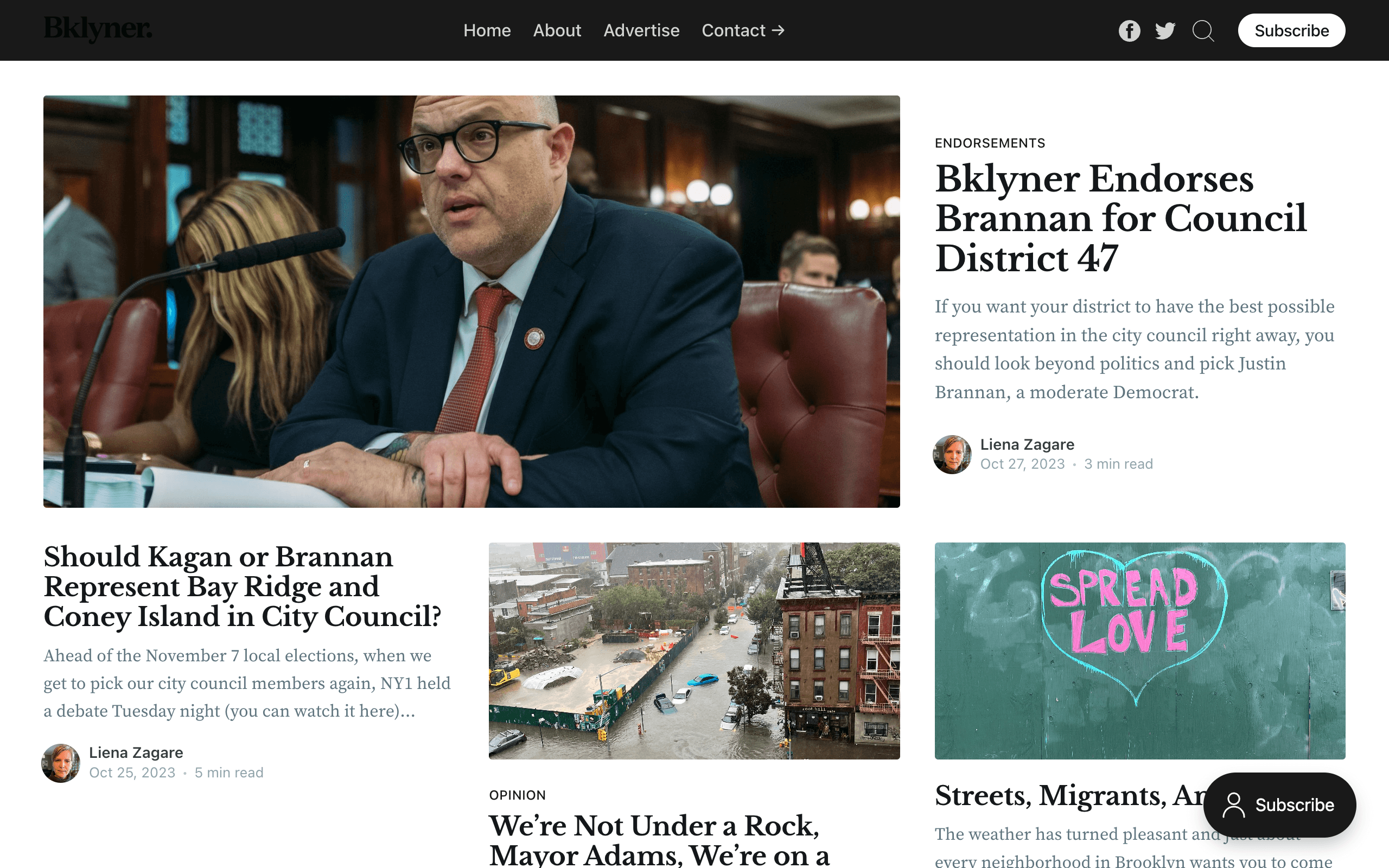 bklyner ghost blog example